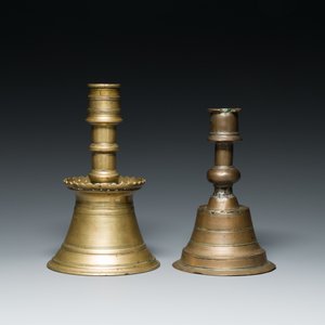 Twee Ottomaanse bronzen kandelaars, 17e eeuw — foto 4