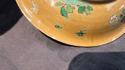 Twee paar Chinese famille verte koppen en schotels, Kangxi — foto 5