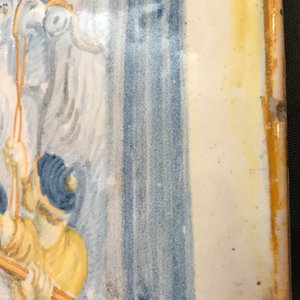 Twee rechthoekige polychrome plaquettes, Castelli, Italië, 18e eeuw — foto 16