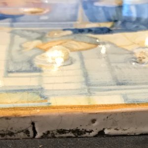 Twee rechthoekige polychrome plaquettes, Castelli, Italië, 18e eeuw — foto 18