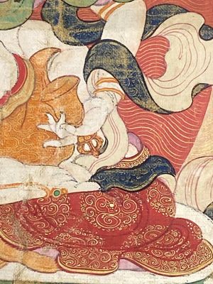 Twee thangka's met voorstelling van Chakrasamvara en een Shambhala-koning, Tibet, 18/19e eeuw — foto 31