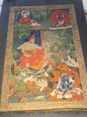 Twee thangka's met voorstelling van Chakrasamvara en een Shambhala-koning, Tibet, 18/19e eeuw — foto 4