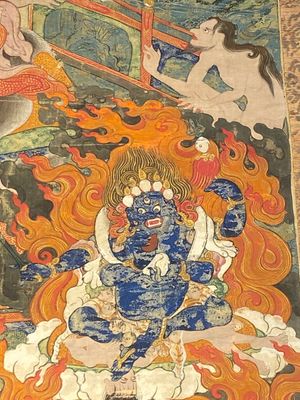 Twee thangka's met voorstelling van Chakrasamvara en een Shambhala-koning, Tibet, 18/19e eeuw — foto 6