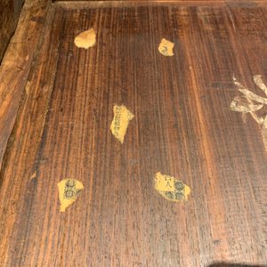 Twee Viëtnamese of Chinese houten sokkels met parelmoer inlegwerk, 19e eeuw — foto 33