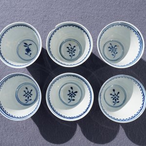 Twelve Chinese blue and white cups and saucers, 19th C. — 照片 14