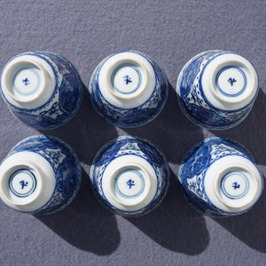 Twelve Chinese blue and white cups and saucers, 19th C. — 照片 15