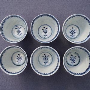Twelve Chinese blue and white cups and saucers, 19th C. — 照片 18