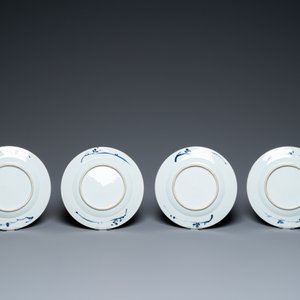 Twelve Chinese blue and white plates, Kangxi — photo 7