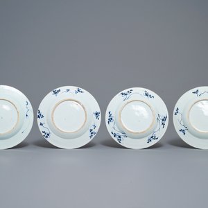 Twelve Chinese blue and white plates with boys, Kangxi — photo 3