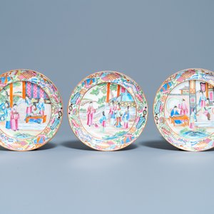 Twelve Chinese Canton famille rose plates, 19th C. — photo 6