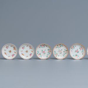 Twelve Chinese famille rose cups and saucers, Yongzheng/Qianlong — photo 2