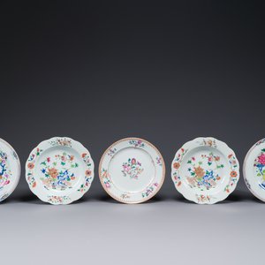 Twelve Chinese famille rose plates with floral design, Qianlong — 照片 2