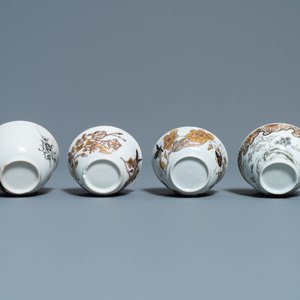 Twelve Chinese grisaille cups and eight saucers, Yongzheng/Qianlong — photo 17