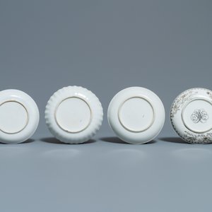 Twelve Chinese grisaille cups and eight saucers, Yongzheng/Qianlong — photo 5
