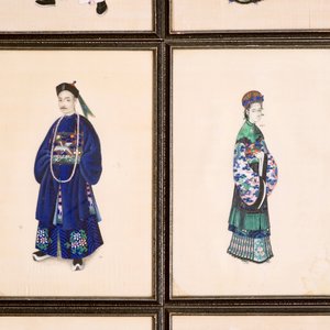 Twelve fine Chinese rice or pith paper paintings, Canton, 19th C. — photo 2