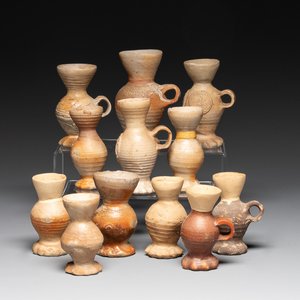 Twelve Siegburg stoneware funnel beakers, 15/16th C. — photo 1
