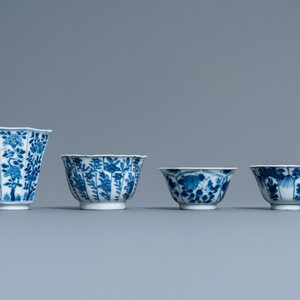 Twenty-one Chinese blue and white saucers and eighteen cups, Kangxi — 照片 5