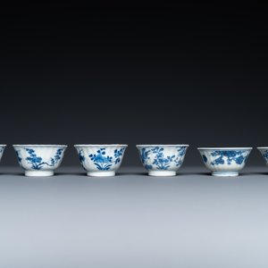 Twenty-three Chinese blue and white saucers and seventeen cups, Kangxi — photo 13