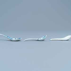 Twintig Chinese blauw-witte lepels, 19/20e eeuw — foto 14