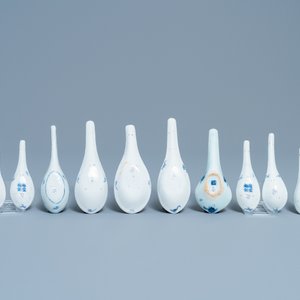 Twintig Chinese blauw-witte lepels, 19/20e eeuw — foto 10