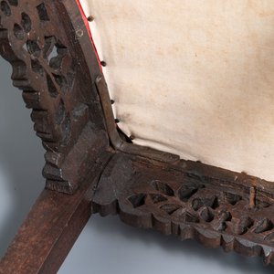 Two Anglo-Indian colonial or Ceylonese reticulated wooden chairs, 18/19th C. — photo 8