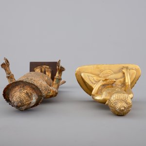 Two Asian gilt Buddha's, one Sino-Tibetan, seated, one standing, Nepalese (?), 19/20th C. — photo 6
