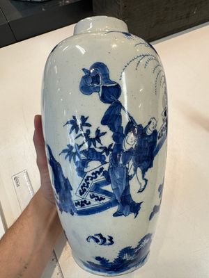 Two blue and white Dutch Delft chinoiserie vases, 17/18th C. — photo 5