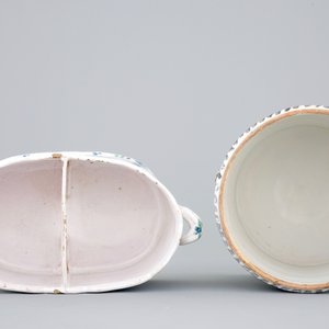 Two bottle or glass coolers in polychrome French faience, 18th C. — 照片 7