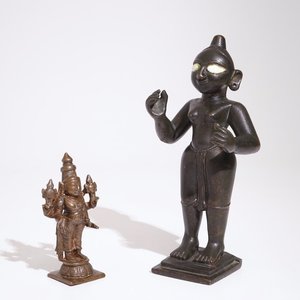 Two bronze figures, India or Nepal, 18/19th C. — 照片 1