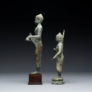 Two bronze figures of a standing Bodhisattva, Central Java, 11/13th C. — 照片 2