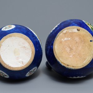 Two Brussels faience pewter-mounted blue-ground jugs, 19th C. — 照片 6