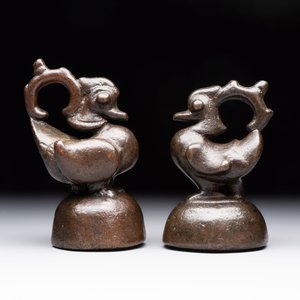 Two Burmese bronze bird-form opium weights, 18/19th C. — 照片 5