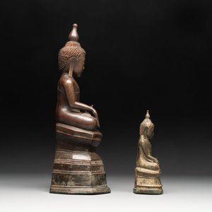 Two Burmese bronze sculptures of Buddha, 18th C. — photo 5