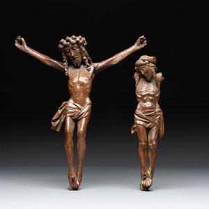 Two carved oak Corpora Christi, Flanders, 15th C. — 照片 1