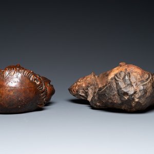 Two carved wooden busts of saints, Italy or France, 17th C. — 照片 6