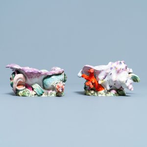 Two Chelsea porcelain shell-form salts, England, 18th C. — photo 3