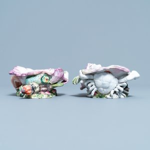 Two Chelsea porcelain shell-form salts, England, 18th C. — photo 4