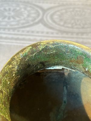 Two Chinese archaic bronze food vessels, 'ding 鼎', Han — photo 15