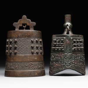 Two Chinese archaistic bronze bells, Song/Yuan — photo 4