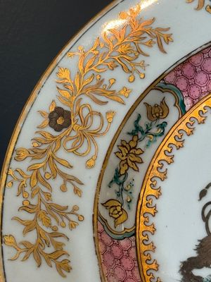 Two Chinese armorial export plates with arms of Knyff and arms of Bistrate impaling Proli for the Belgian market, Qianlong — 照片 3