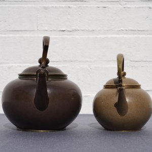 Two Chinese Bencharong Thai market polished Yixing stoneware teapots, 19th C. — photo 9