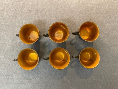 Two Chinese black Fuzhou or Foochow lacquer coffee services on trays, Republic — 照片 7