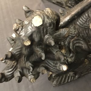 Two Chinese black-glazed roof tiles shaped as Buddhist lions, 19th C. — photo 8