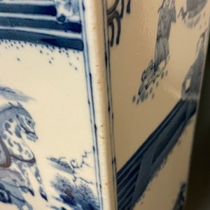 Two Chinese blue and white and qianjiang cai vases, 19/20th C. — photo 11