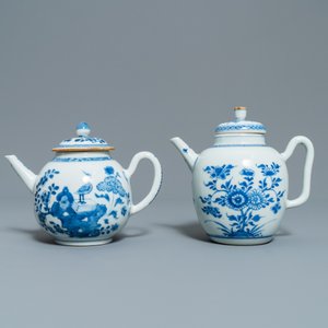 Two Chinese blue and white and two Imari-style teapots and covers, Kangxi/Qianlong — photo 4