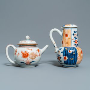Two Chinese blue and white and two Imari-style teapots and covers, Kangxi/Qianlong — photo 10