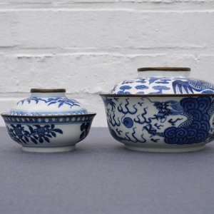 Two Chinese blue and white 'Bleu de Hue' covered bowls for the Vietnamese market, 19th C. — photo 12