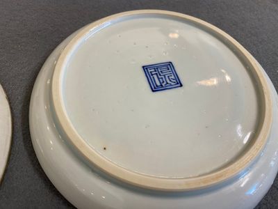 Two Chinese blue and white 'Bleu de Hue' plates for the Vietnamese market, Ngoan Ngoc mark and seal mark, 19th C. — 照片 5