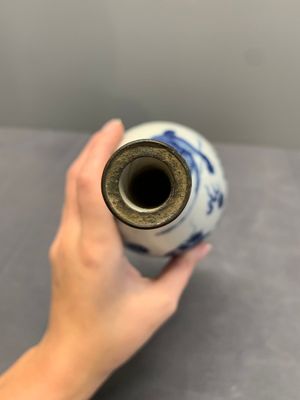 Two Chinese blue and white 'Bleu de Hue' vases with a phoenix for the Vietnamese market, Tho 壽 and Nội phủ thị nam 內府侍南 mark, 19th C. — foto 12