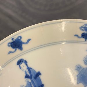Two Chinese blue and white bowls, Kangxi — 照片 15